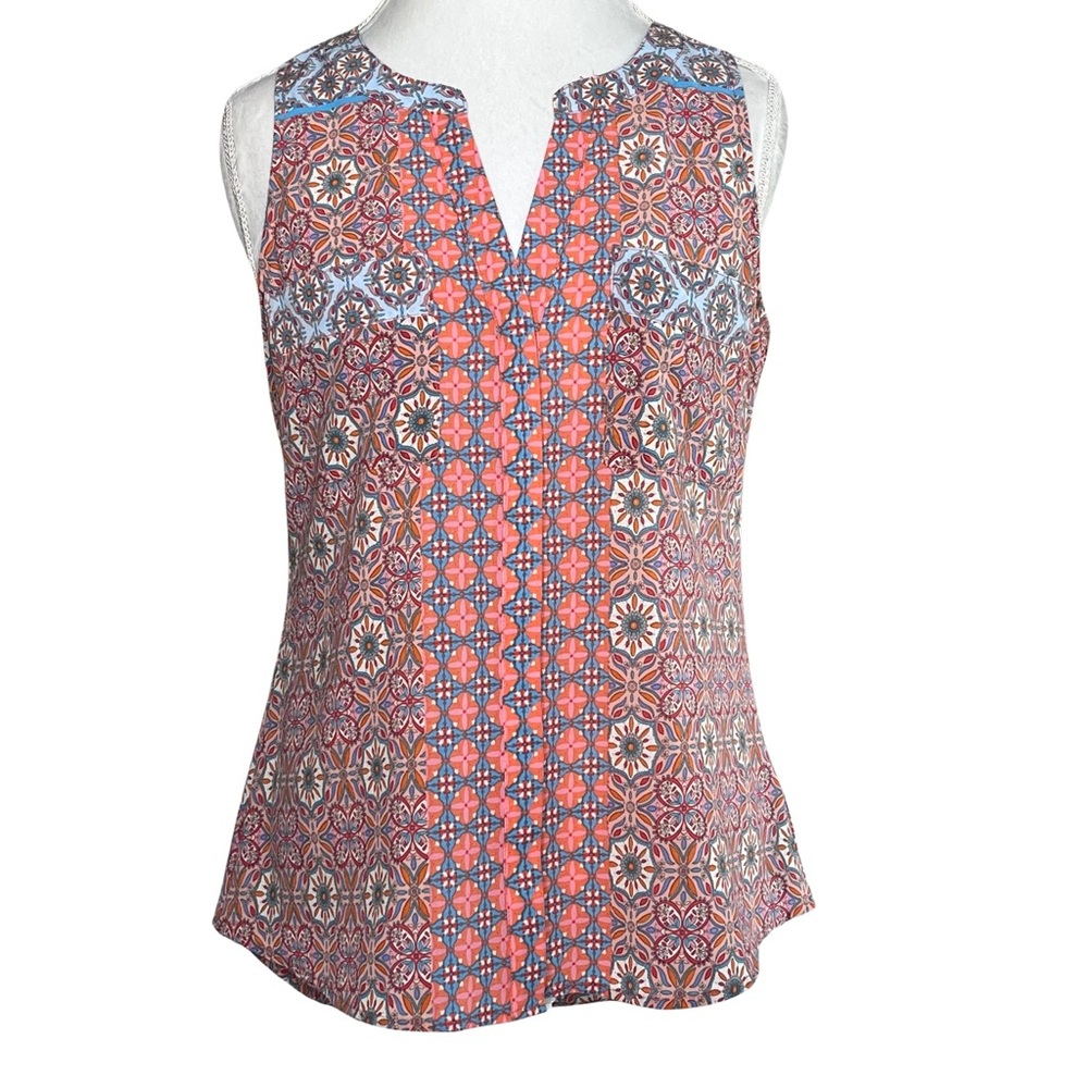 Sanctuary Sleeveless Top Sz L Design Comfortable Blouse Multi Colored